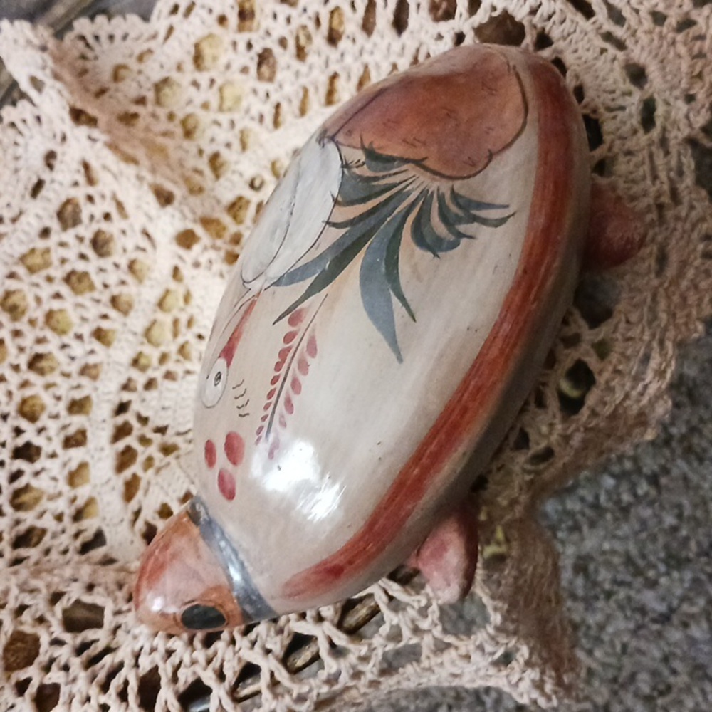 Vintage Mexican Tonala Pottery Turtle 🐢 - Picture 8 of 11